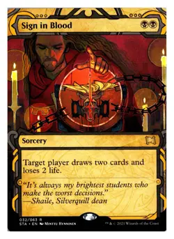 Sign in Blood (Foil Etched) 32 R Strixhaven: Mystical Archives NM - Image 1