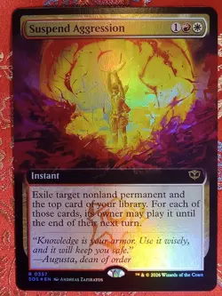 FOIL EXGTENDED Suspend Aggression Secrets of Strixhaven Magic The Gathering MTG - Image 1