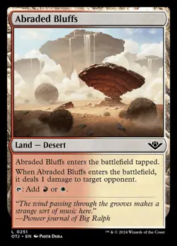 MTG Outlaws of Thunder Junction L Abraded Bluffs #0251 PLAYSET 4X X4 - Image 1