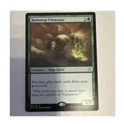 Wizards of the Coast MTG Ramunap Excavator HOU Rare 129 Green Naga Cleric 2/3 - Image 1