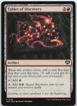 Tablet of Discovery Foil (132) Secrets of Strixhaven NM - MTG - Image 1