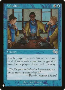 NM MTG WINDFALL THE LIST REPRINTS MYSTERY BOOSTER 2 - Image 1