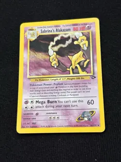 Pokemon Sabrina's Alakazam Rare Holo Gym Challenge 16/132 Eng 2000 80 HP - Image 2