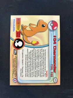 1999 Topps Pokemon TV Series 1 Charmander #4 FOIL - NM - Image 2