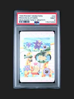 GENGAR Haunter Ghastly Pokemon 1999 Fancy Graffiti Pikachu & Others #22 PSA 9 - Image 2