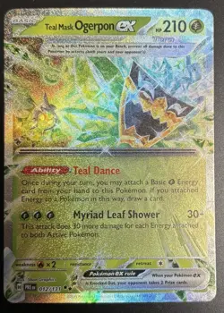 Pokemon Teal Mask Ogerpon ex 012/131 Double Rare Holo Prismatic Evolutions 12 - Image 1