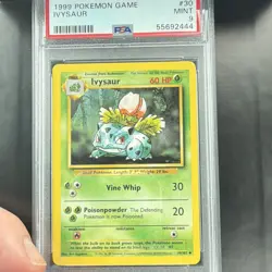Pokemon TCG 1999 Ivysaur Base Set 30/102 Regular English PSA 9 Graded - Image 1