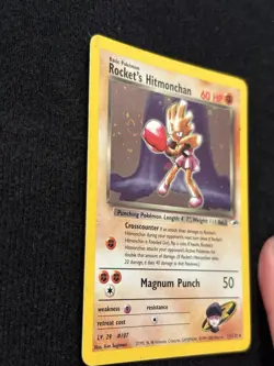 Pokemon Rocket's Hitmonchan Holo Rare Gym Heroes 11/132 Eng 2000 Basic 60 HP - Image 2