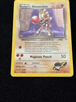 Pokemon Rocket's Hitmonchan Holo Rare Gym Heroes 11/132 Eng 2000 Basic 60 HP - Image 3