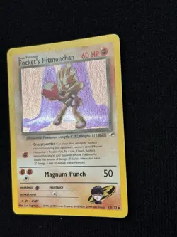Pokemon Rocket's Hitmonchan Holo Rare Gym Heroes 11/132 Eng 2000 Basic 60 HP - Image 4