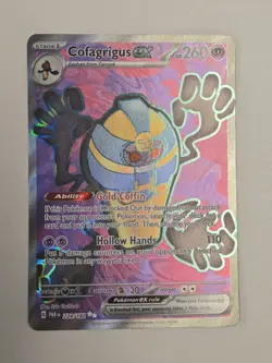 Cofagrigus ex 224/182 SV04: Paradox Rift Ultra Rare Full Art Holo Pokemon TCG - Image 1