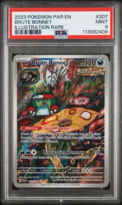 2023 Pokemon Brute Bonnet 207/182 Sv04: Paradox Rift Holo PSA 9 Mint - Image 1