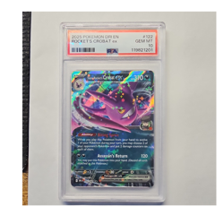 Pokemon Team Rocket's Crobat ex PSA 10 Double Rare Holo Destined Rivals 122/182 - Image 1