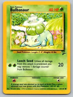 Bulbasaur 67/130 Common Base Set 2 Pokemon Lightly Played - Image 1