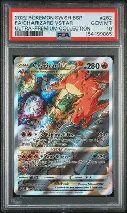 2022 POKEMON SWSH PROMO #262 FA/CHARIZARD VSTAR UPC PSA 10 (QR865 - Image 1