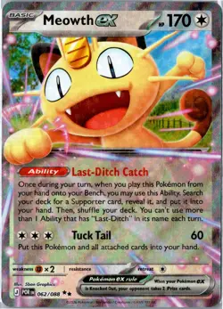 Meowth ex Double Rare 062/088 Perfect Order Near Mint - Image 1