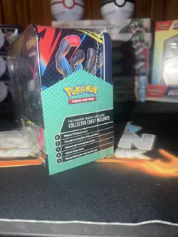 Pokemon 2025 Fall Mega Collector Chest Tin Box 6 Booster Packs (dented tin) - Image 2
