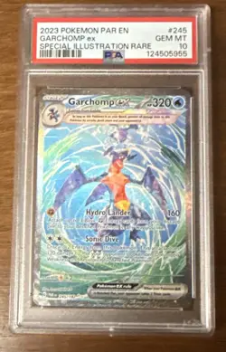 2023 POKEMON PAR EN-PARADOX RIFT SPECIAL ILLUSTRATION RARE GARCHOMP EX PSA 10 - Image 1