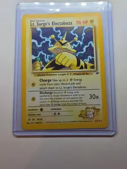 Lt. Surge's Electabuzz 6/132 Pokemon TCG Gym Heroes Unlimited Holo Rare LP - Image 3