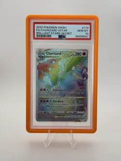 Pokemon Charizard VSTAR Secret Rare 174/172 Brilliant Stars PSA 10 Holo - Image 1