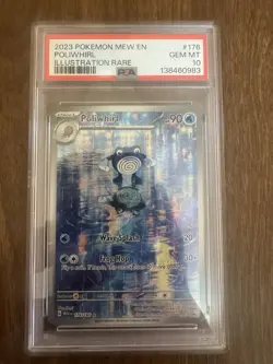 2023 Pokemon Mew Poliwhirl #176 PSA 10 Illustration Rare Gem Mint - Image 1