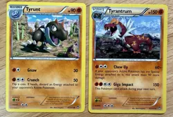 Pokemon Lot- XY Furious Fists 2014 - Tyrunt 61/111 & Tyrantrum 62/111 NM - Image 1