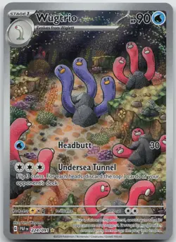 Wugtrio 224/091 Illustration Rare Paldean Fates Pokemon NM/M - Image 1