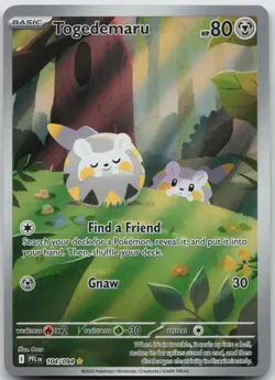 Togedemaru 104/094 Illustration Rare Phantasmal Flames Pokemon NM/M - Image 1