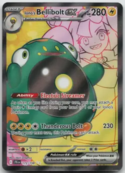 Iono's Bellibolt ex 172/159 Ultra Rare Journey Together Pokemon NM/M - Image 1