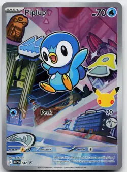 Piplup 042 Holo Promo ME: Mega Evolution Promo Pokemon Near Mint - Image 1
