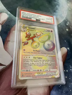 2022 Pokemon Silver Tempest - Unown VSTAR Secret - 199/195 - PSA 10 - Image 1