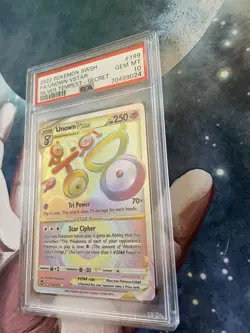 2022 Pokemon Silver Tempest - Unown VSTAR Secret - 199/195 - PSA 10 - Image 2