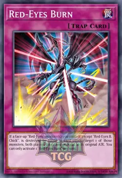 1st ed Red-Eyes Burn super rare DRL2-EN021 Yugioh - Image 1