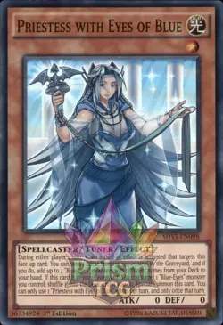 1st ed Priestess with Eyes of Blue super rare SHVI-EN098 Yugioh - Image 1