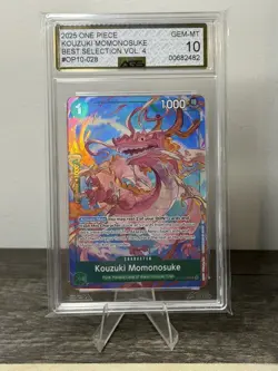 2025 ONE PIECE CCG KOUZUKI MOMONOSUKE ALTERNATE ART OP10-028 AGS 10 PT - Image 1