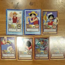 One Piece Carddass Hyper Battle Luffy 7 Set - Image 1
