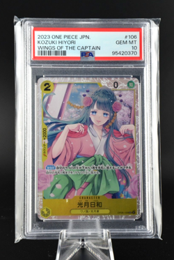 One Piece Kouzuki Hiyori OP06-106 Wings of the Captain PSA 10 - Image 1