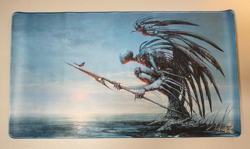 MTG - Phyrexian Angel - Seb McKinnon Signed Playmat Kickstarter - No COA - Image 1