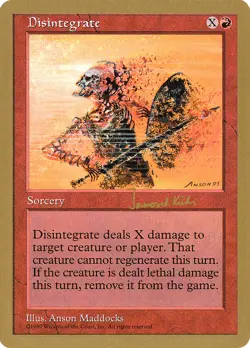 MTG Disintegrate 1997 Janosch Kuhn Not Tournament Legal - World Championship - Image 1