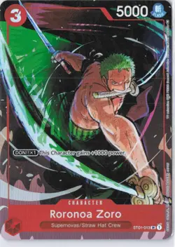 2023 One Piece Roronoa Zoro ST01-013 SR Gift Collection (Alt Art) Super Rare - Image 1