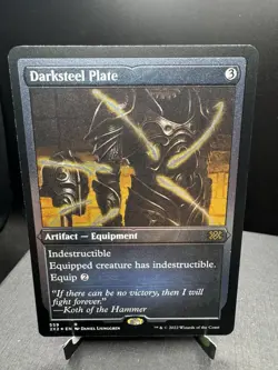 MTG 2X2 Double Masters 2022 Darksteel Plate 559 Etched Foil Rare NM! - Image 1