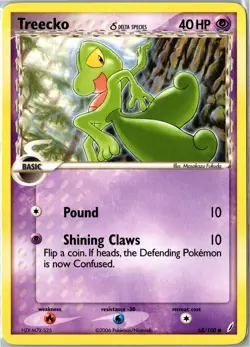 Pokemon Card - Treecko 68/100 Crystal Guardians Common Lightly Played - Image 1