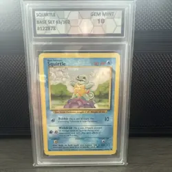 Pokemon TCG Squirtle Base Set Unlimited Common Card 63/102. PFG 10! - Image 1