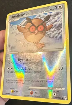 Hoothoot 85/130 Diamond & Pearl Base Set Pokemon Card Reverse Holo Common- Lp/Mp - Image 2