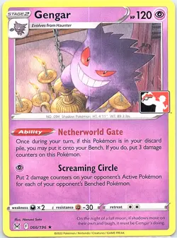 Gengar Reverse Holofoil Rare Prize Pack Series Cards 066/196 NM - Image 1