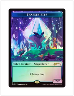 1x Shapeshifter Token 1909, Double Rainbow Foil, Secret Lair, MTG NM - Image 1