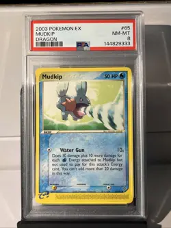 POP 13 Mudkip EX Dragon PSA 8 NM-MT Pokemon Card 65/97 - Image 1