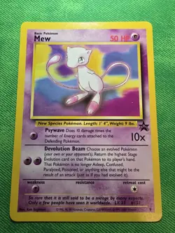 POKEMON MEW 50 HP PROMO BLACK STAR 8 NEAR MINT - Image 1