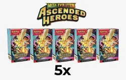 SHIPS SAME DAY Pokemon TCG Ascended Heroes Booster Bundle NEW SEALED (x5 Boxes) - Image 1
