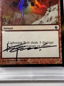 Lightning Bolt #17 Autographed Foil PD2 PSA 7 Card PSA 10 Auto - Image 4